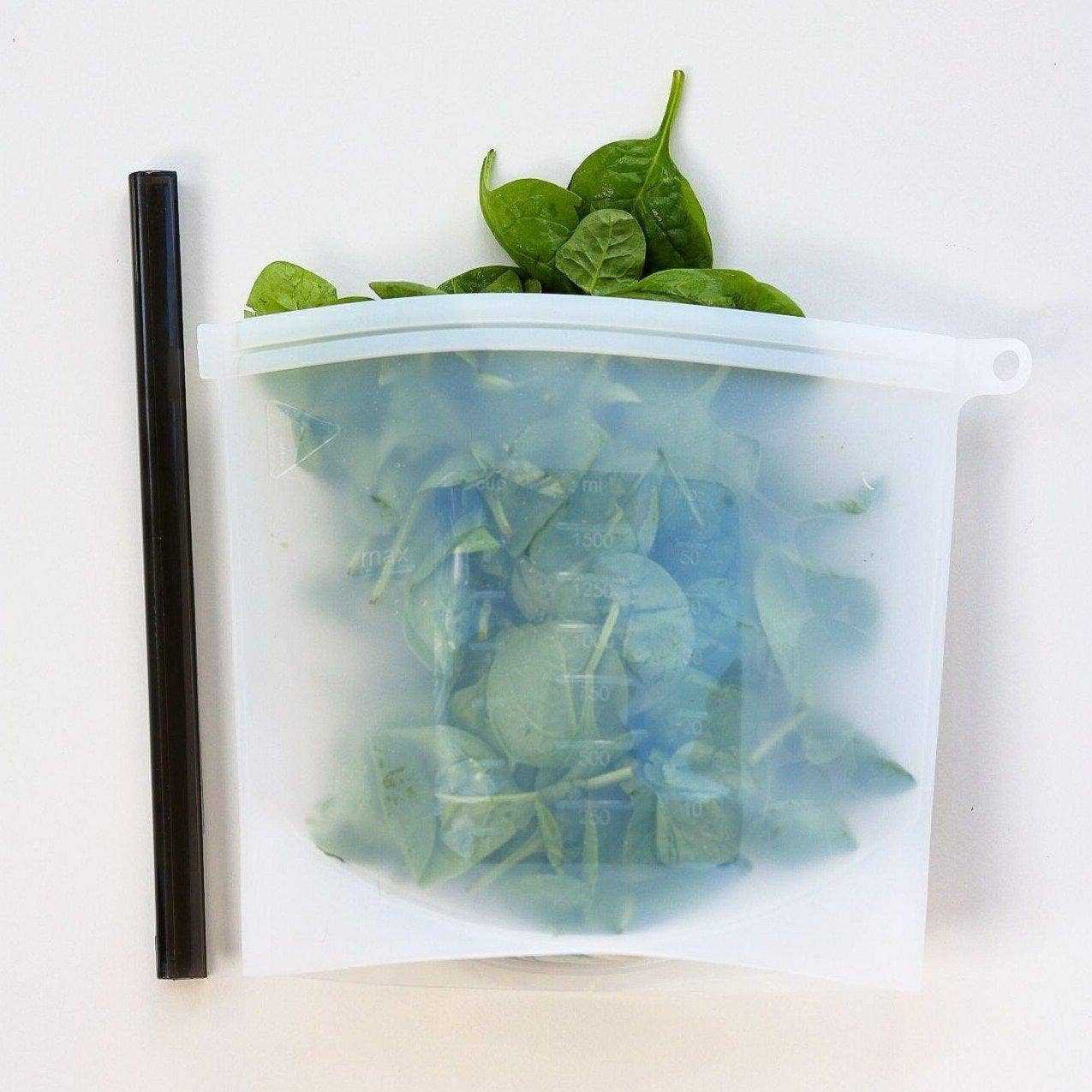 1500mL - Reusable Food Grade Silicone Zip Lock Food Pouch