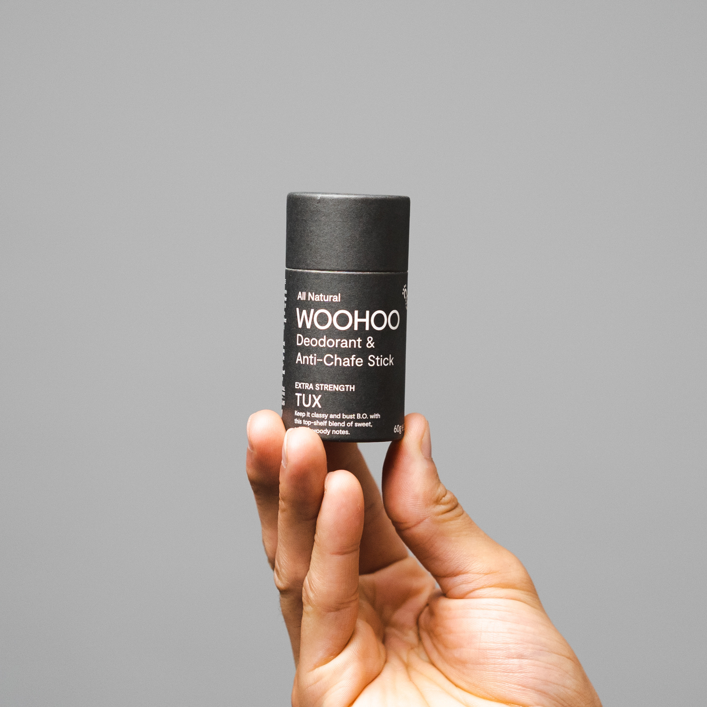Woohoo Natural Deodorant & Anti-Chafe Stick (Tux) 60g - NEW FORMULA