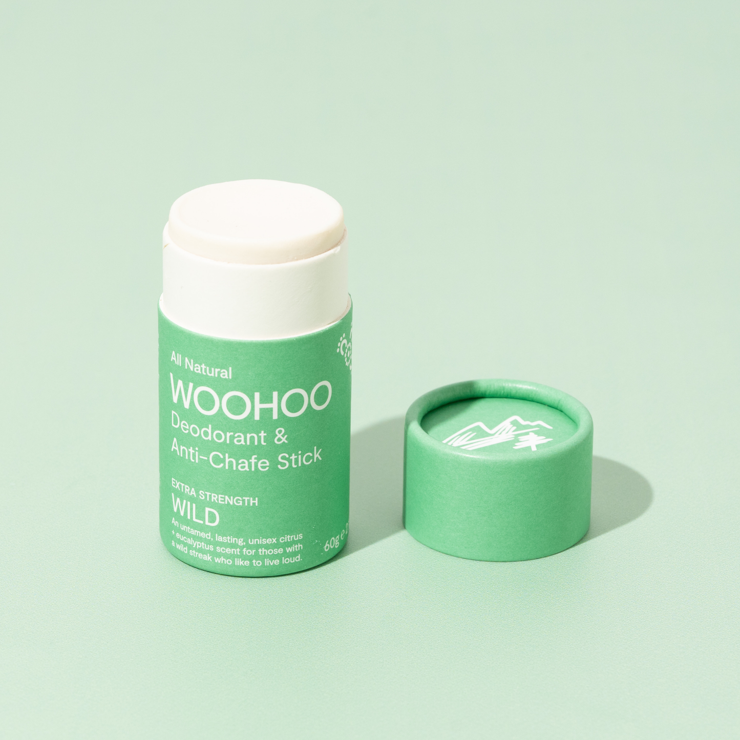Woohoo Natural Deodorant & Anti-Chafe Stick (Wild) 60g - NEW FORMULA
