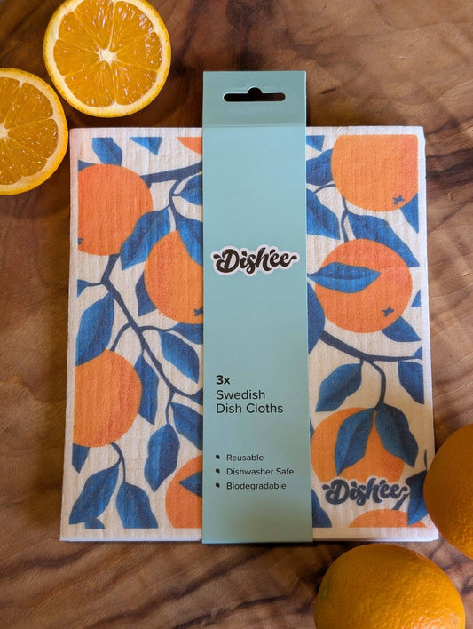 Dishee Swedish Dish Cloths - Fresh Fruits Orange