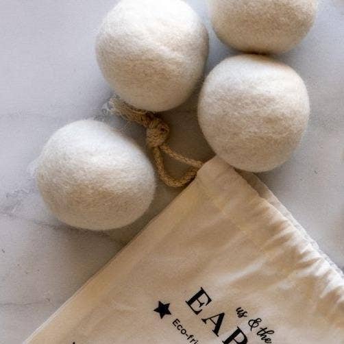 Organic Merino Wool Balls for Dryer 4 Pack