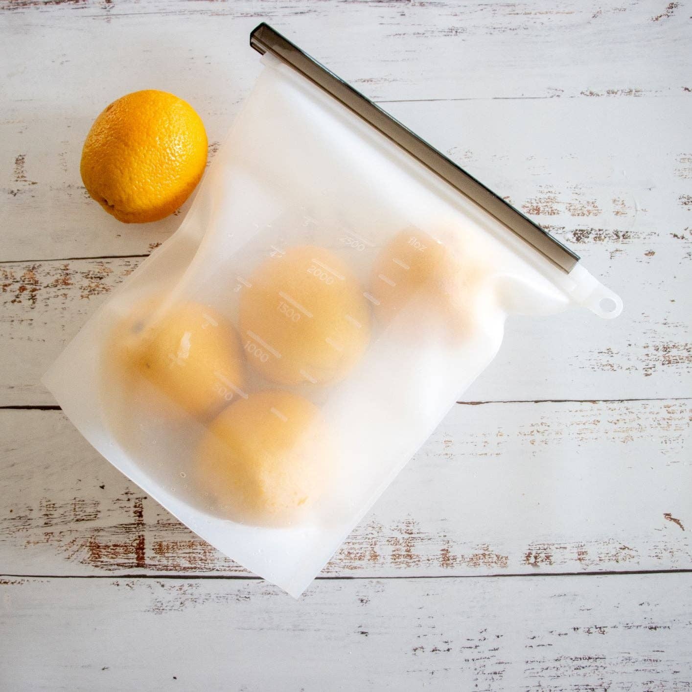 2500mL - Reusable Food Grade Silicone Zip Lock Food Pouch