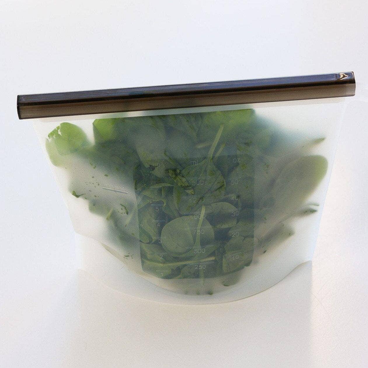 1500mL - Reusable Food Grade Silicone Zip Lock Food Pouch